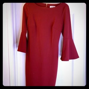 Calvin Klein Wine colored dress